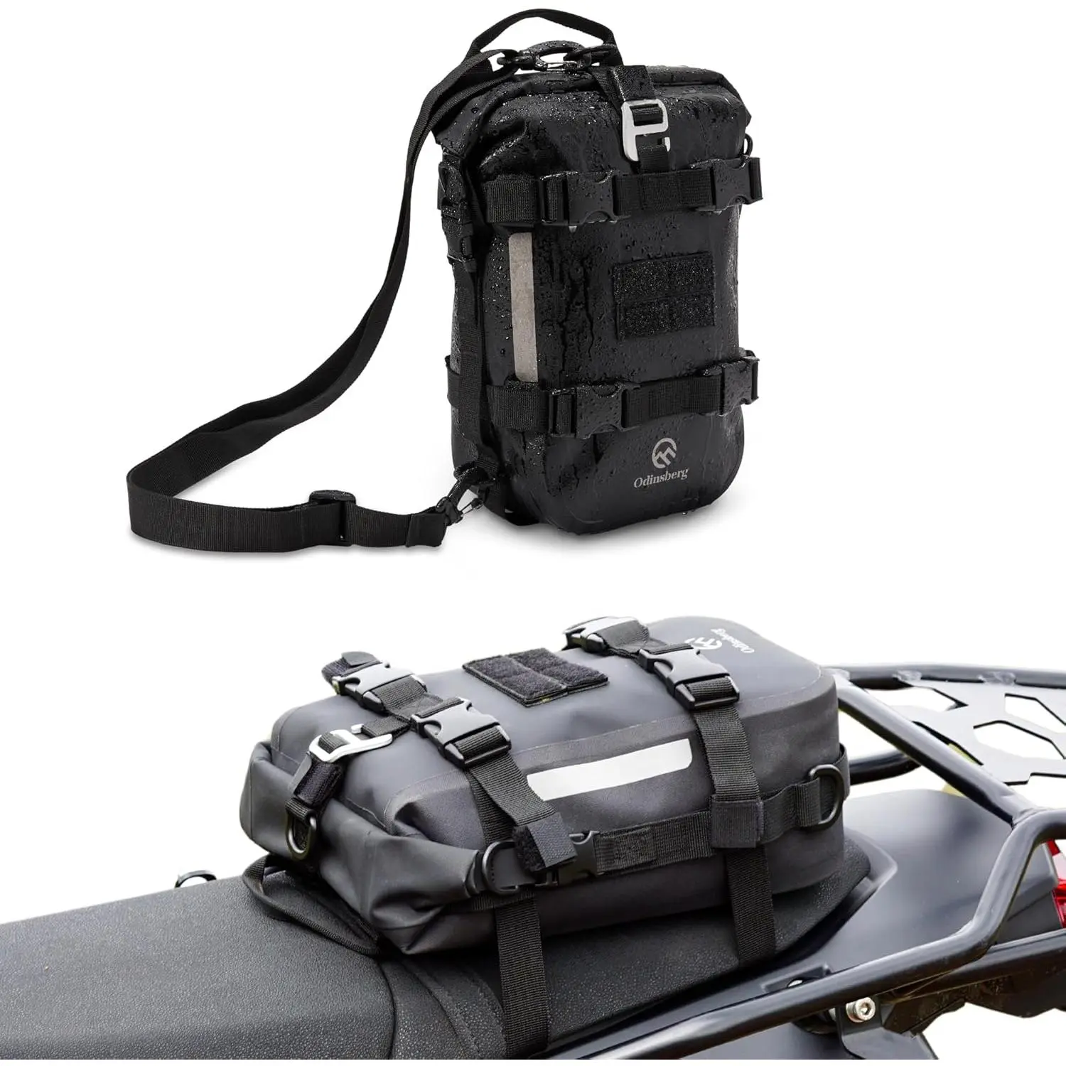 Waterproof 7L Motorcycle Tail Bag, Dry Bag for Luggage, Saddle Bag, Sissy Bar, Rack Fender Pouch for Moto, Enduro & ATV
