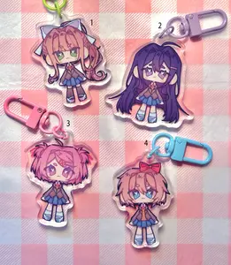 DDLC - Acrylic keychains, Doki Doki, Visual Novel
