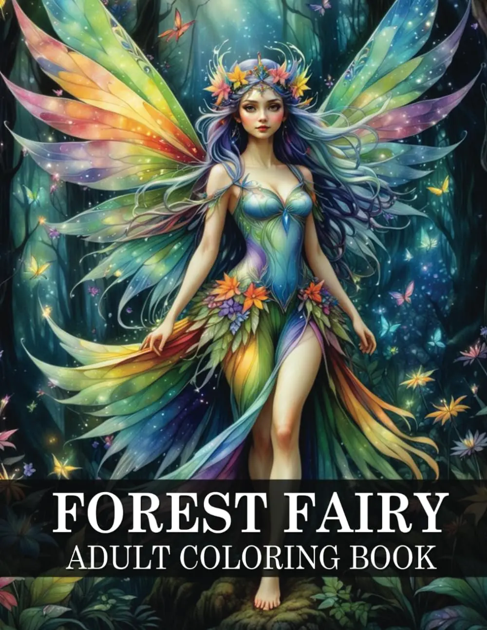 Fairy coloring book for adults: Fantasy adult coloring pages with magicalfairies to have fun, relaxation and relieve stress (Adult Coloring Books:Fantasy)