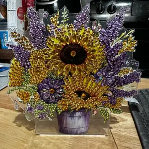 Table Top Floral arrangement made out of diamonds by Noella