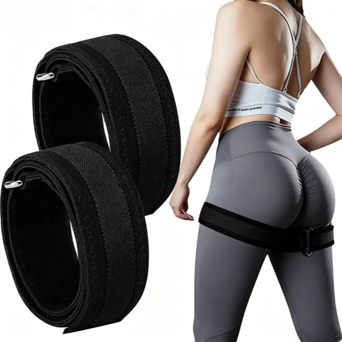 Blood Flow Restriction Occlusion Bands for Women Adjustable Fabric Resistance Bands Booty Bands for Legs Butt Hip Building Squat Thigh Glute Workouts Home Gym Exercise Fitness Accessory