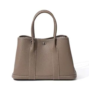 Niche High-End Women's Genuine Leather Handbag, Commuter and Travel Large-Capacity Garden Tote