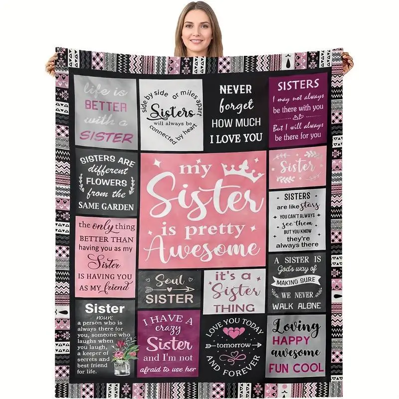 Birthday Gifts for Women Girls Throw Blanket 60"X50", Happy Birthday Decorations for Women, Gifts for Women Birthday Unique, Womens Birthday Gift Idea