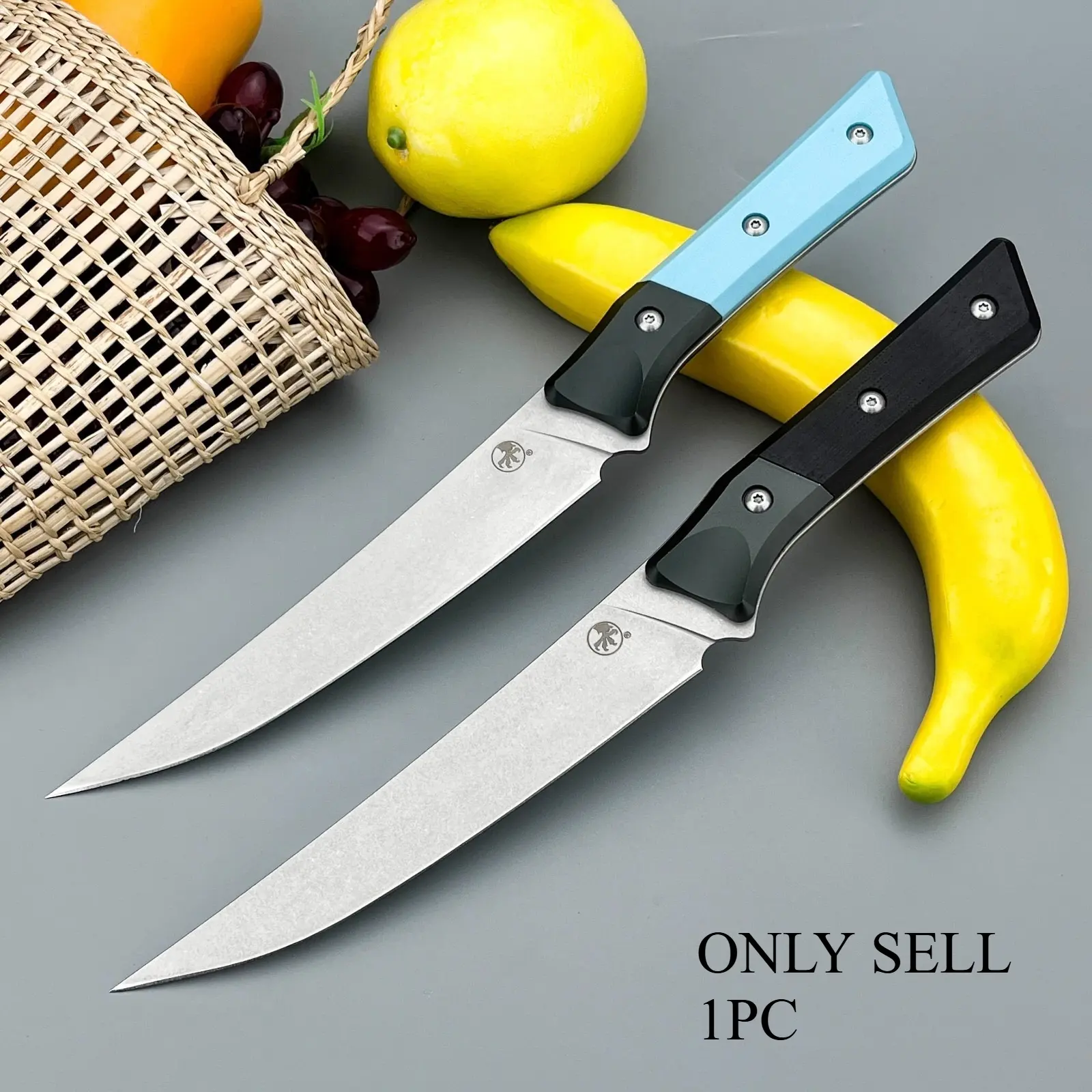 New 3100B Fixed-Blade Knife with Sheath: High-Hardness 9Cr13Mov Blade, T6 Aircraft-Grade Aluminum Handle—Hiking, Travel, Outdoor, Camping, Fruit Knife, EDC, Multi-Purpose Jungle Exploration Cutting Tool, High Hardness Knives, Edc Survival Tool