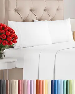 Queen Size 4 Piece Sheet Set - Comfy Breathable & Cooling Bed Sheets Set - Hotel Luxury Bedding for Women, Men, Kids, Teens, Boys & Girls - Deep Pockets, Ultra-Soft, Wrinkle Free - White