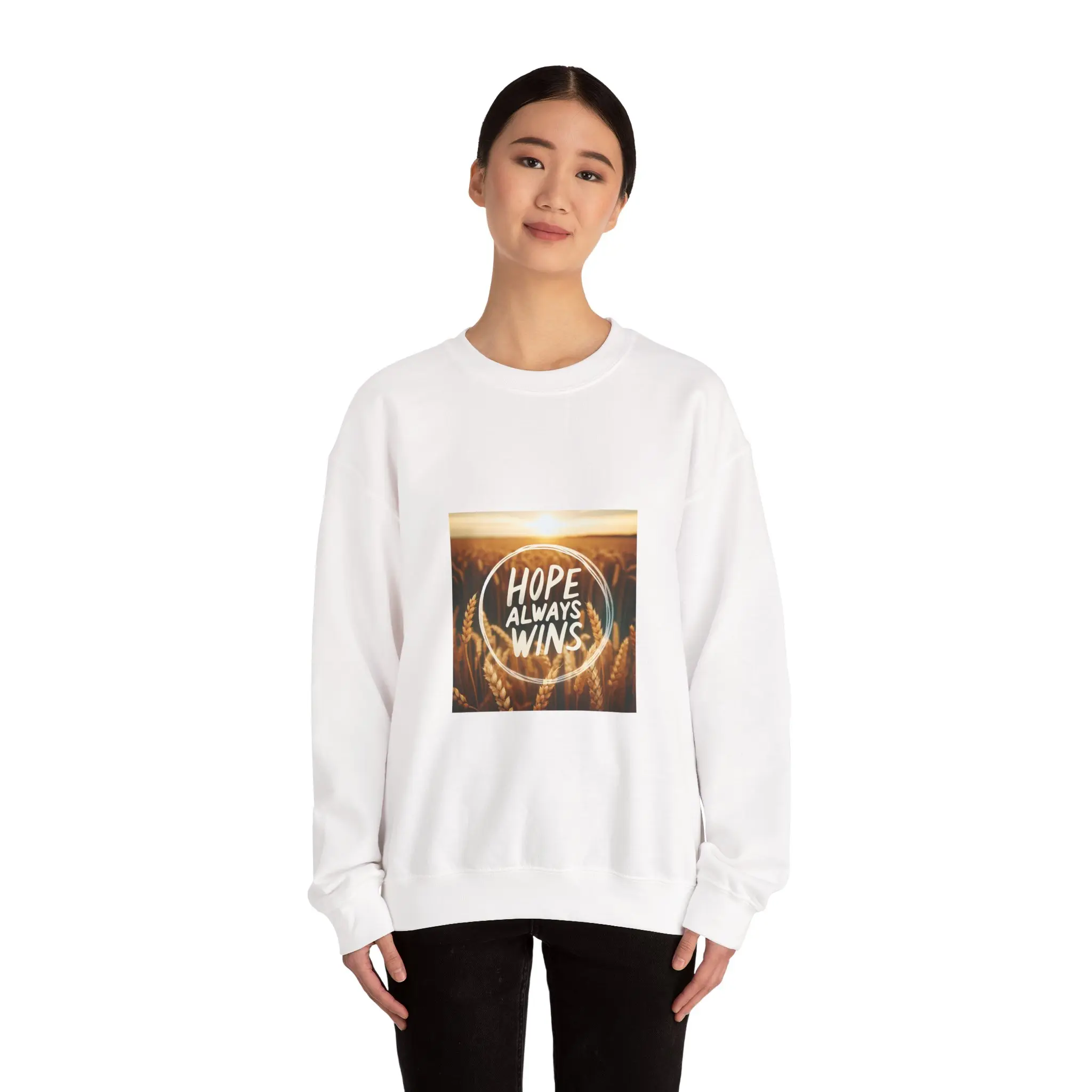 Hope Always Wins Sweatshirt | Cozy Unisex Crewneck | Inspirational Gift | Perfect for Fall and Winter | Mindfulness Apparel