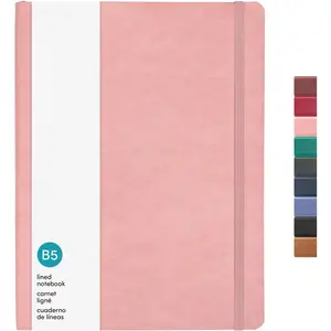 Softcover Lined Journal Notebook (Blush), 176 Pages, Large B5 College Ruled Notebook, 7.6 inches x 10 inches - 100 GSM Thick  Paper, Soft Vegan Leather Journal for , Work & School