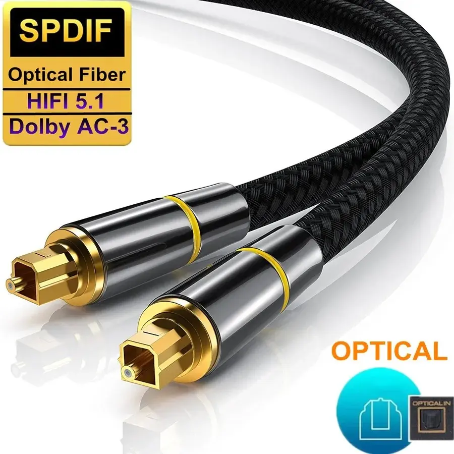 Optic Audio Cable Digital Optical Fiber Cable Toslink 1m 5m 10m SPDIF Coaxial Cable for Amplifiers Player PS4 Soundbar Receiver Cable