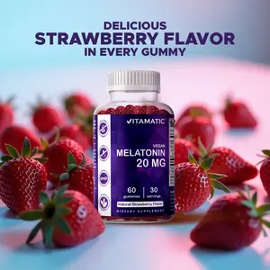 Vitamatic Melatonin 20mg Gummies for Adults, 30 Servings - 60 Vegetarian Gummies - Non-Habit Forming Supplement (60 Gummies (Pack of 1)) Healthcare Dietary