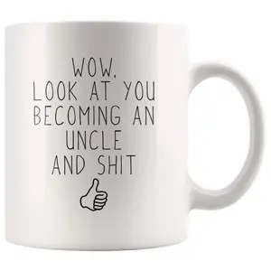 Uncle Pregnancy Announcement Gift New Uncle Gifts Look At You Becoming An Uncle Mug