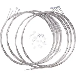 10Pcs 2100MM Universal Bicycle Shifter Cable Stainless Steel Shift Wire Kit for Mountain and Road Bike With Cable Tips and O-rings