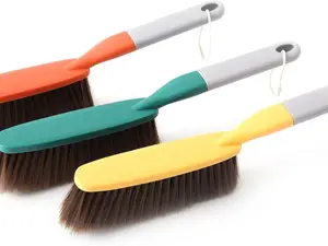 3 Pack 15" Hand Broom Brush,Soft Bristle Cleaning Brush,Crumb Debris Sweeping Brush,Dusting Brush,Comfort for Bed Car Couch Desk Sofa Furniture Clothes,Small Particles Hair Remover(3color)