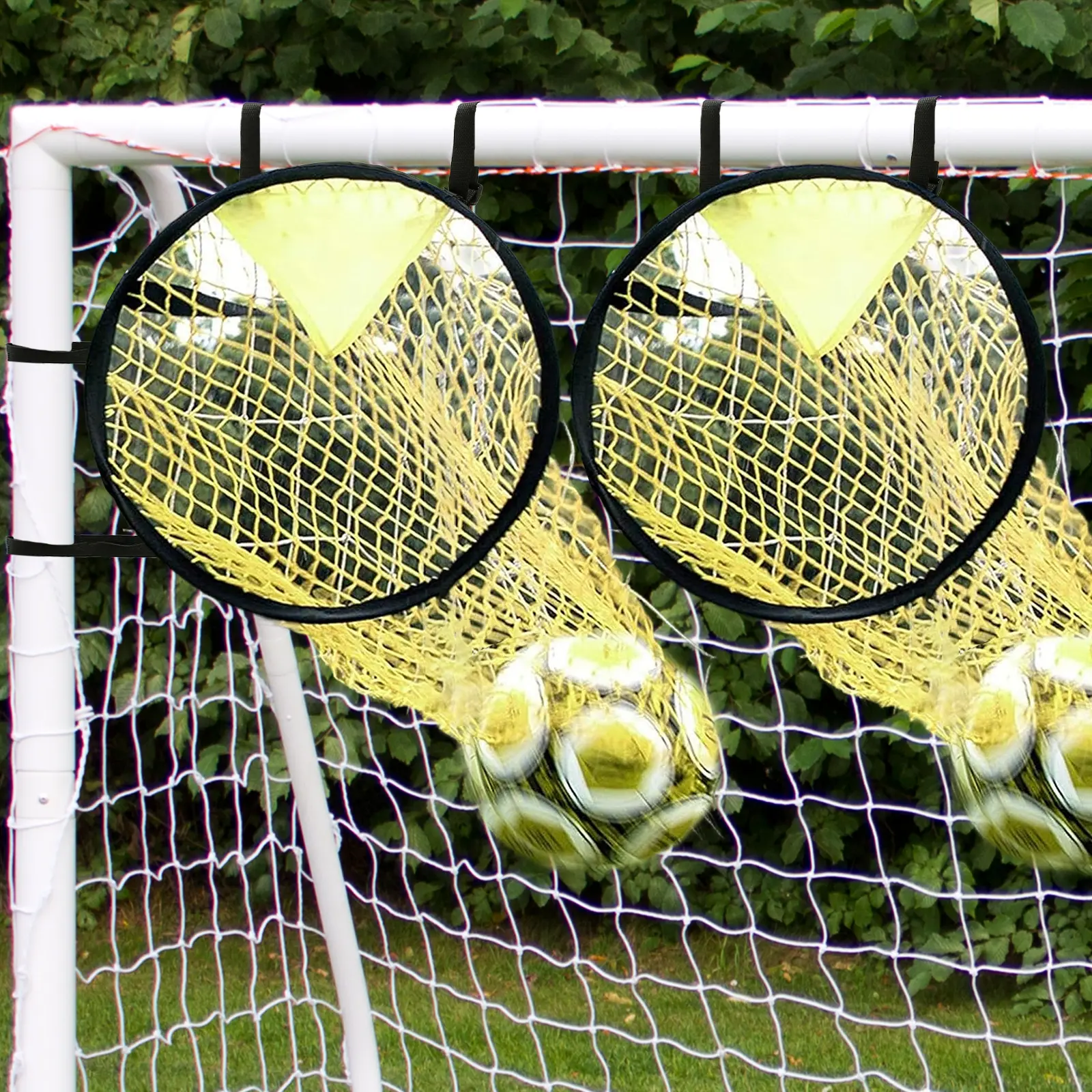 Foldable Football Target Net,  1/2 Counts  Football Training Net, Easy To Attach and Detach Soccer Goal for Football Training Practice, Portable Soccer Net, Soccer Training Equipment, Soccer Gear