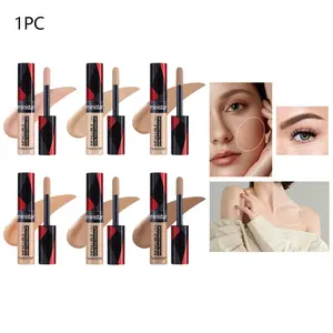 1PC concealer liquid foundation Waterproof Sweat proof Refreshing Non greasy Long lasting Makeup Effect 24 hours flawless natural makeup Moisturizing concealer foundation