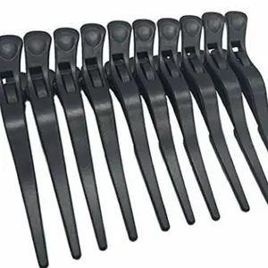 TIKA 10-Pack Salon-Grade Croc Hair Clips, Non-Slip Sectioning Clamps for Styling Thick Hair