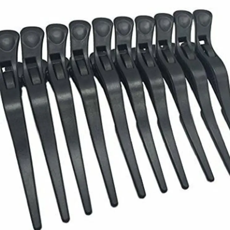 TIKA 10-Pack Salon-Grade Croc Hair Clips, Non-Slip Sectioning Clamps for Styling Thick Hair