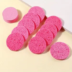 120 Pieces Compressed Natural Facial Cleansing Sponges Disposable Sponge Pads for Face Cleaning Removing Makeup Exfoliating with Clear Plastic Storage Jar