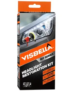 Visbella Auto Vehicle Headlight Restoration Kit, DIY Car Care Electric Repair Kit to Restore Oxidation Hazy Yellow Scratch for Headlights, Taillights, Fog or Directional Lights (Electric Solution)