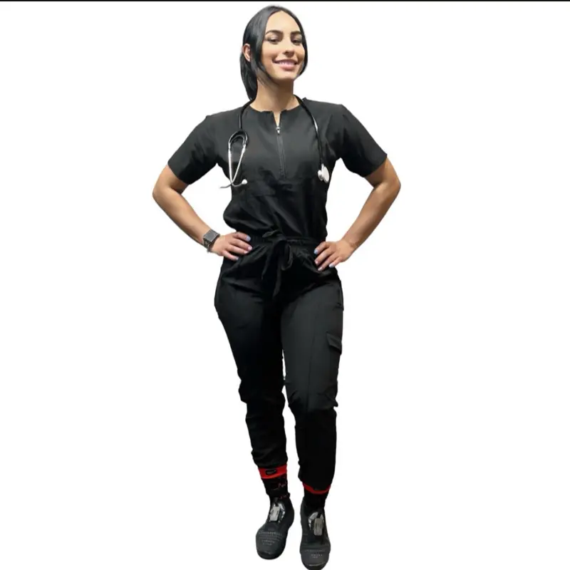 (Solo el Top) Nyah Women’s Stylish Scrub Top | Lightweight Stretch Uniform Top for Medical Professionals| Top Only