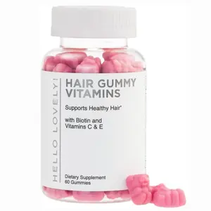 Hair Vitamins Gummies with Biotin 5000 mcg Vitamin E & C Support Hair Growth - 60 ct