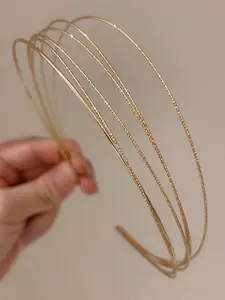 1 pc Fine Wire Metal Headbands, Minimalist European & American Design Aesthetic Hairpins For Outings, Parties, Daily Street Style Hairband Hair Hoop Metallic Finish Hair Accessories Head Accessories