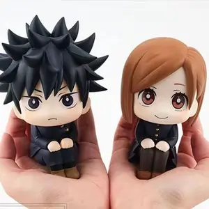 Jujutsu Kaisen Action Figure Desktop Decoration Q Version Gojo Satoru Suguru Geto Yuji Car Model Cake Ornament Anime Figurine Office Decoration Excellent Gift