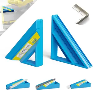Tile Tool, Tile Edge Trim  Tool for Installation, Precise 45- Miter Cut Tile Trim Square Accessories for Pro and Beginner (, Blue)