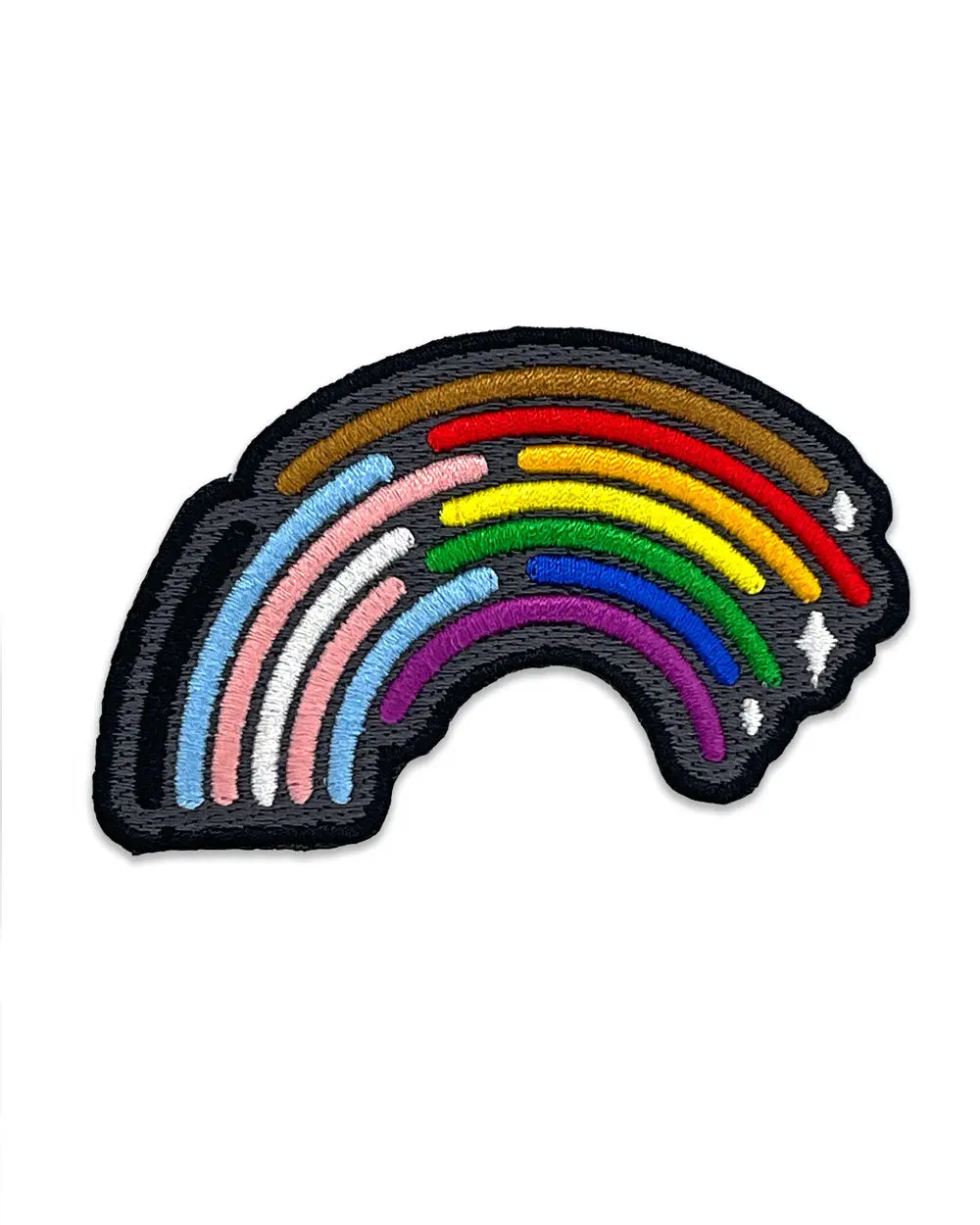 Inclusive Rainbow Pride Single Patch, Clothing Decor Accessory, Fabric Embroidery Sewing Supply