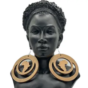 Get Noticed with These Handmade Wood Africa Circle Earrings Ethnic | Perfect Accessory for Everyday and Special Occasions in Fashion Accessories Category