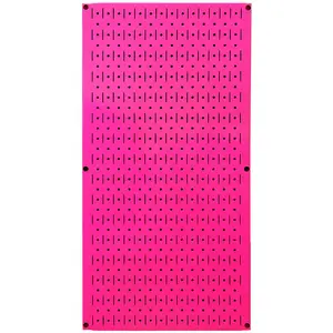 32in x 16in Pink Metal Pegboard Tool Board Panel