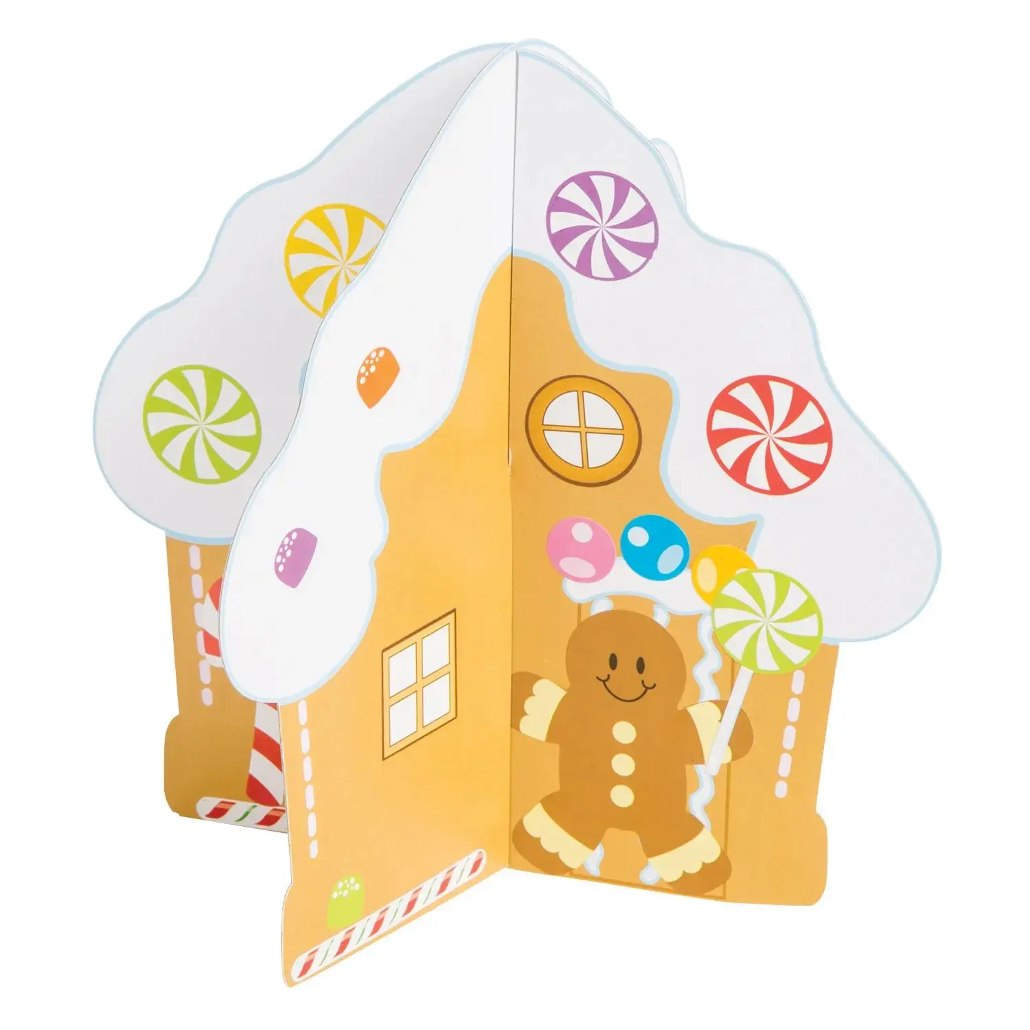 12-Pc DIY 3D Gingerbread House Set with Stickers - Build Kit for Merry Holiday Decor, Kids’ Toys & Hobbies Craft