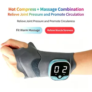 3 Temperature Levels & 9 Intensity Wireless Hand & Wrist Massager with Heat, Hand Massager for Carpal Tunnel, Hand Wrist Massager with Vibration Wrist Heating Pad, Wrap Heating for Joint and Tendon Sheath - Gift for Friends & Family,summerwins