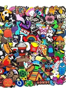 Random Shipping Shoe Charms, Food Animal Spider Floral Cute Cartoon Series, Sandal Decorations, High-Quality Accessories, Perfect Gift