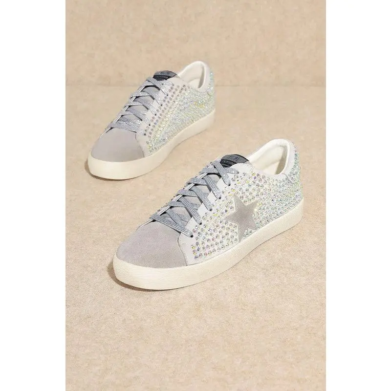 Glam Rhinestone Star Sneakers