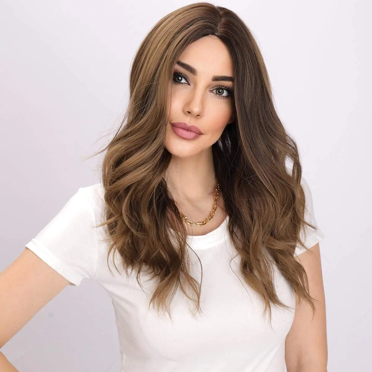 SMILCO/18-inch | Ombre Brown Loose Wave without Bangs | SM279-1/SM279-4