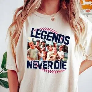 Retro Comfort Colors 1990s Sandlot Legends Never Die Shirt, Baseball T-Shirt, Baseball Squad Crew Shirts, Baseball Team Tee Fit Top