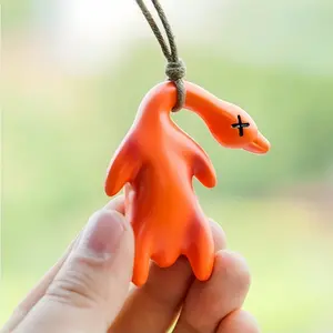 Color Changing Roast Duck Funny Car Pendant, Car Ornament, High Temperature Creative Clothing Buckle, Unique Gift for Trendy Accessories