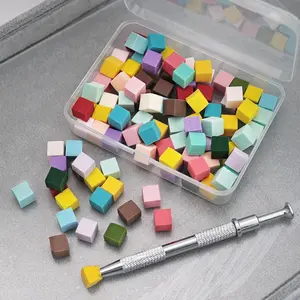 Mini Sponge Cube for Nail Art, 1 Box Colorful Sponge Cube for Nail Art, Professional Manicure Nail Care Nail Art Tool for Women & Girls