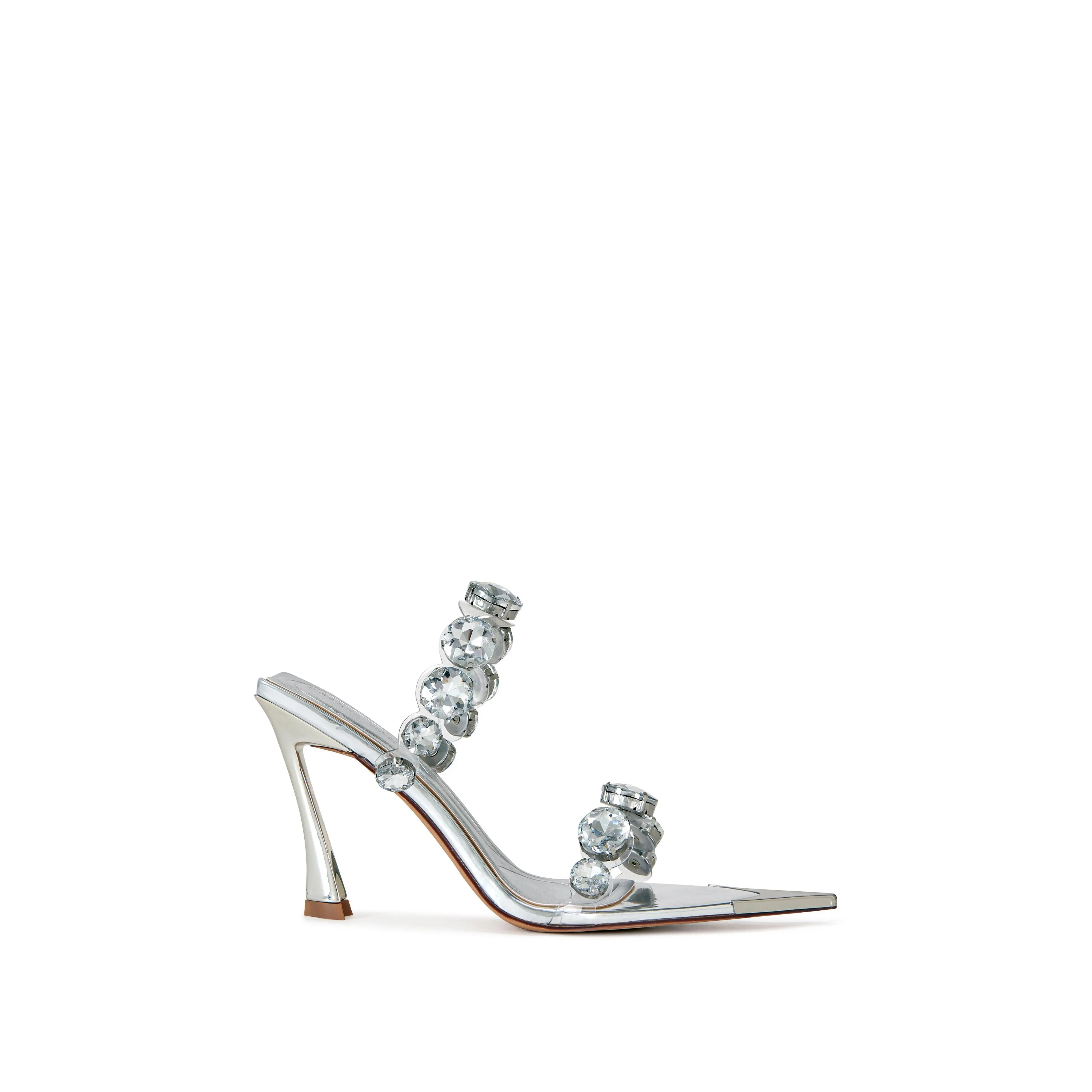 PAOLINA-SILVER EMBELLISHED STILETTO SANDAL