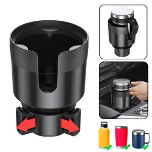Car Cup Holder Adapter Extender - Car Console Organizer Water Bottle Mount Insert Expander for Large Bottles, Mugs, Universal Fit for SUV, Truck, Van