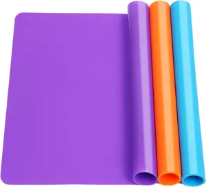 3 Pack Silicone Mats for Crafts, Premium Playdough Mat,A3 Size Silicone Sheet, Liquid, Resin Jewelry Casting Molds Mat,15.7 "X11.8" Nonstick & Nonslip Heat-Resistant Table Protector by AOULELA aoulela
