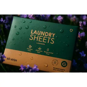 Eco Laundry Sheets – Plastic-Free Detergent (60 Strips)