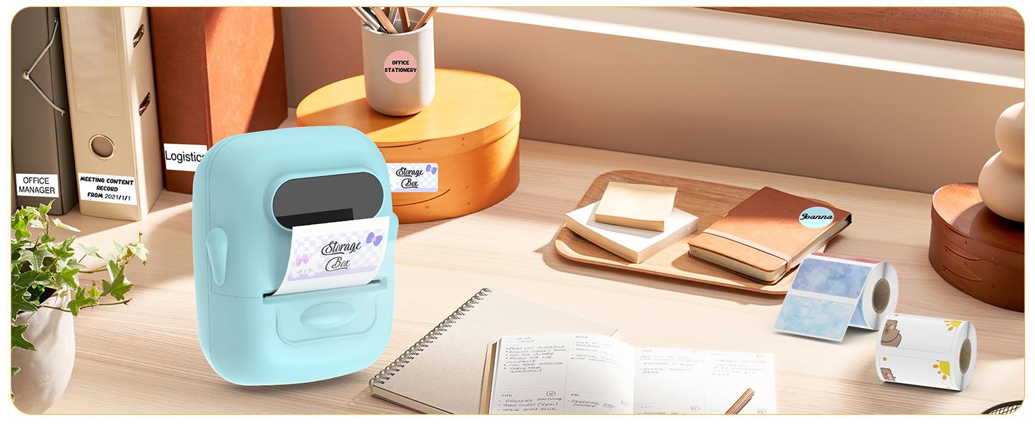 P50 Label Maker, label printer, portable wireless printer, Bluetooth supported, suitable as a Valentine's Day gift for loved ones and partners, Super Bowl