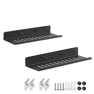 Over The Sink Organizer, Metal Wall Mounted, Kitchen Bathroom Countertop Organizer, Floating Shelf Organizer (2 PCS)