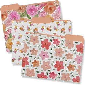 File Folders, Full Posey and Bold Floral File Folders, Full Posey and Bold Floral