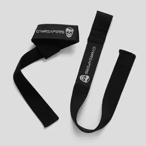 Lifting Straps | Premium Padded Weightlifting Straps - Black (no padding)