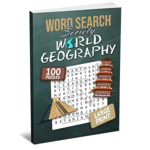 Word Search Society - World Geography [Large Print]
