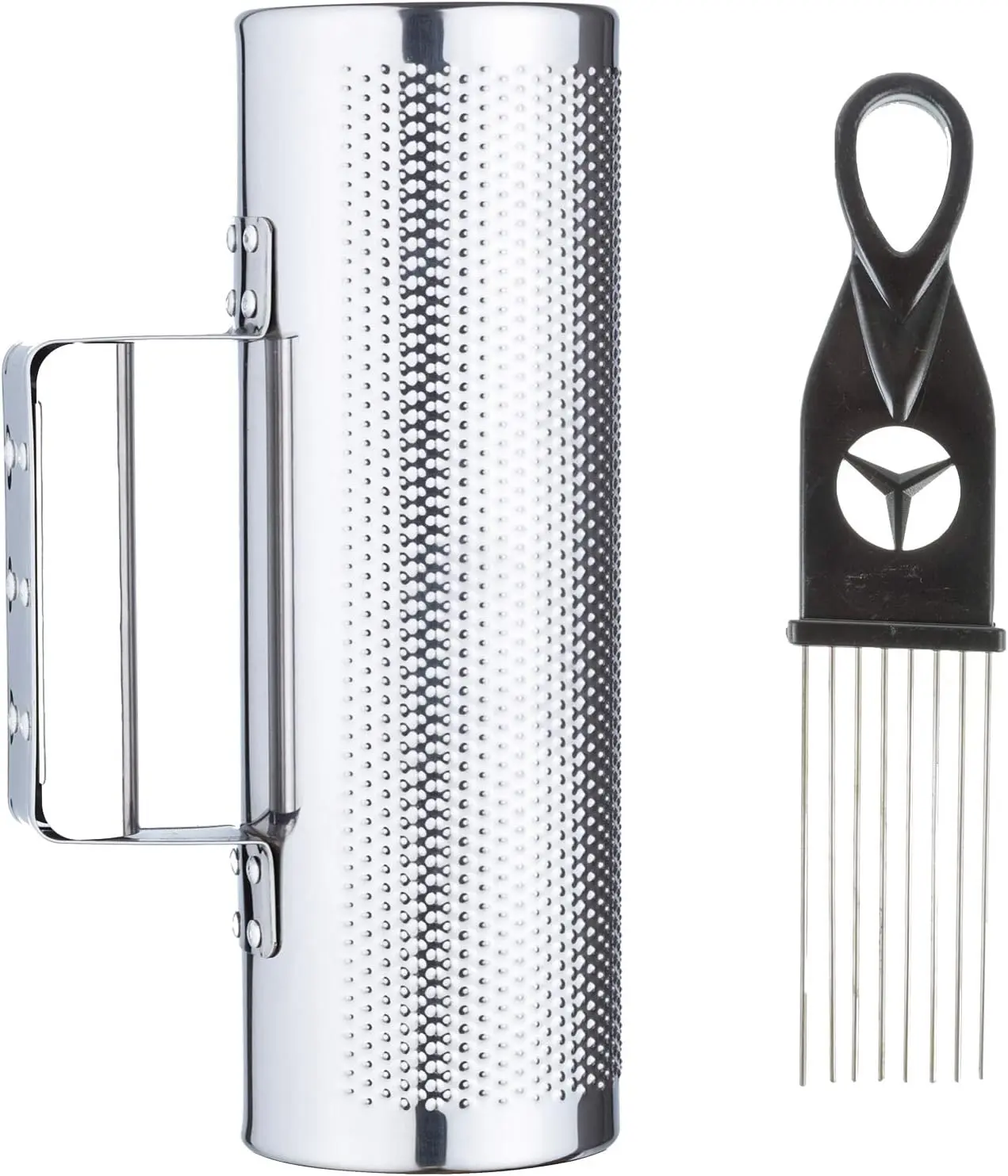 Guiro Stainless Steel Guiro Shaker 12" 4" Percussion Instrument with Scraper,Professional Band Accompaniment Sand Hammer Guiro Musical Training Tool