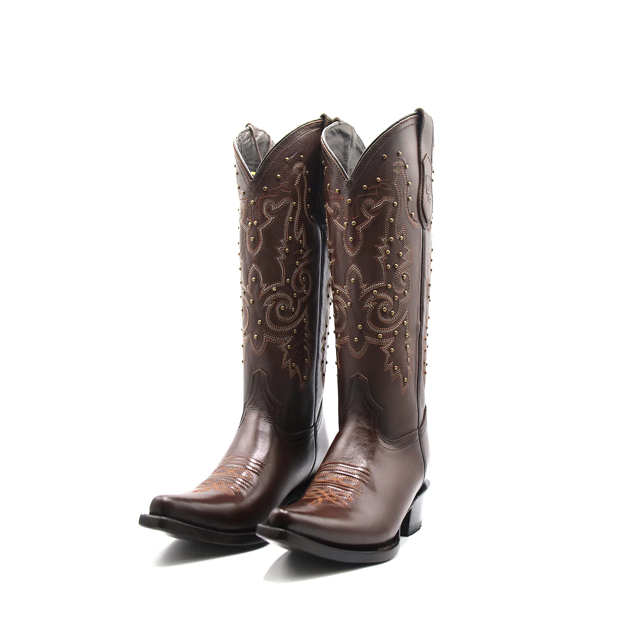 2432183155 - Vaquero Signature Women's Snip Toe Boots Flor Entera Tabacco Difuminado
