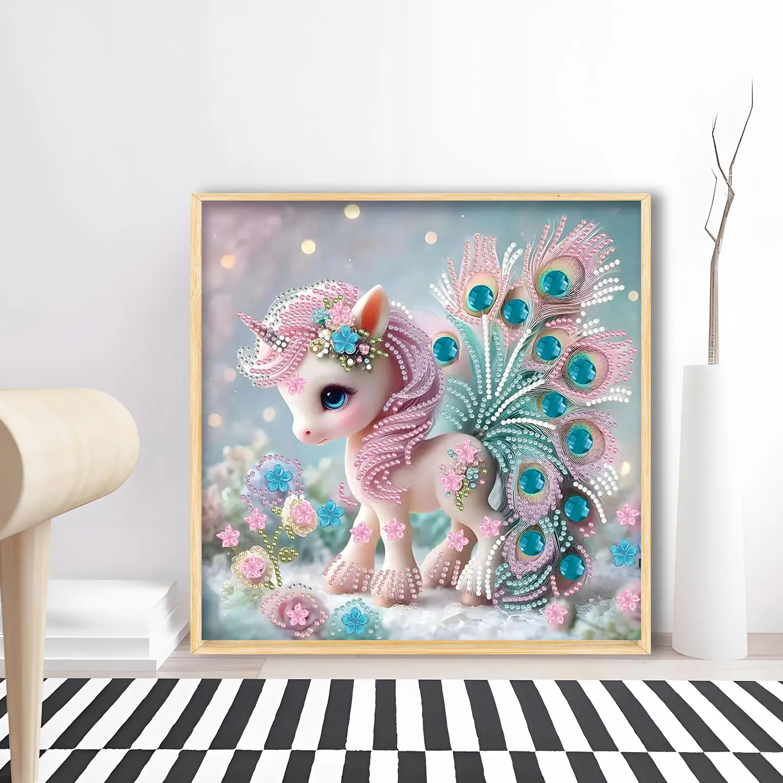 DIY Pony Unicorn Diamond Art Special Shape, 5D Diamond Painting Kits | Animal, Partial Diamond Painting, 5D, Crafts for Adults, Gem Art, Diamond Dotz, Diamond Dots, Wall Art, 11.8x11.8 in